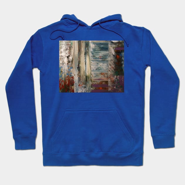 Old Wooden Fence - acrylic painting Hoodie by NightserFineArts